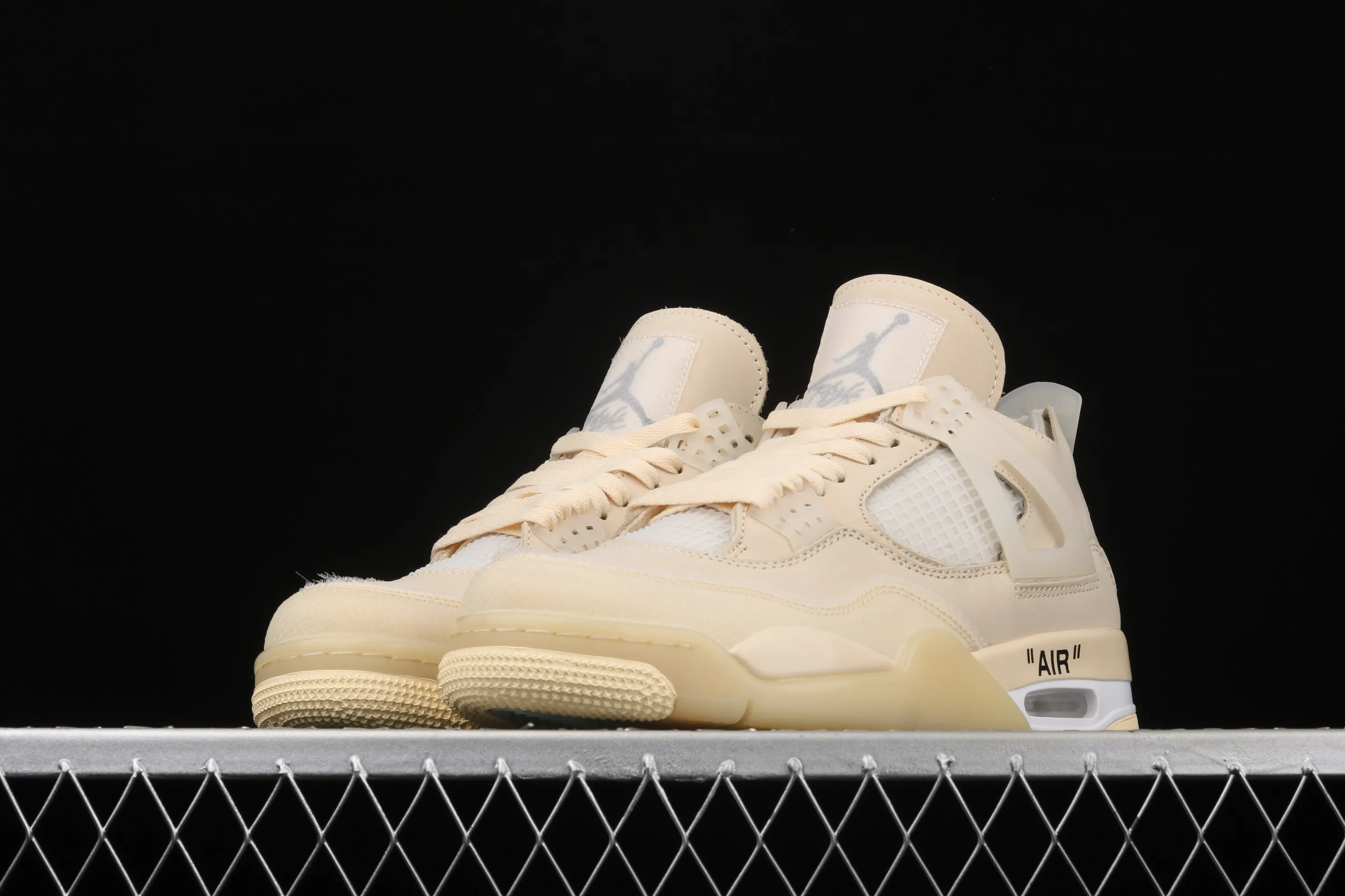All categories Air Jordan Jordan series basketball shoes Air Jordan 4 OF x Air Jordan 4 Retro "Cream/Sail" AJ4 Jordan 4 mid-top retro casual sports culture basketball shoes CV9388-100